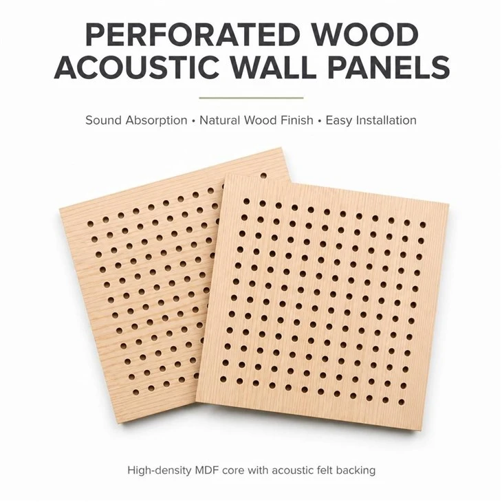 Perforated Wood Acoustic Wall Panels